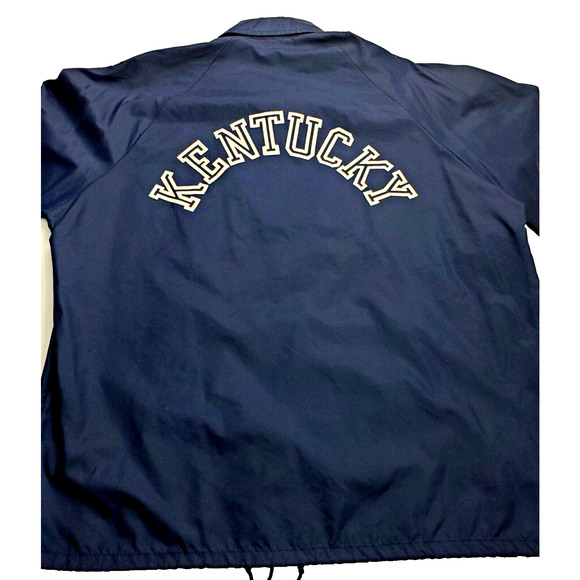 Vintage Sports Master Kentucky 70s Jacket Men's L Blue & White Lightweigt Retro - Picture 5 of 10